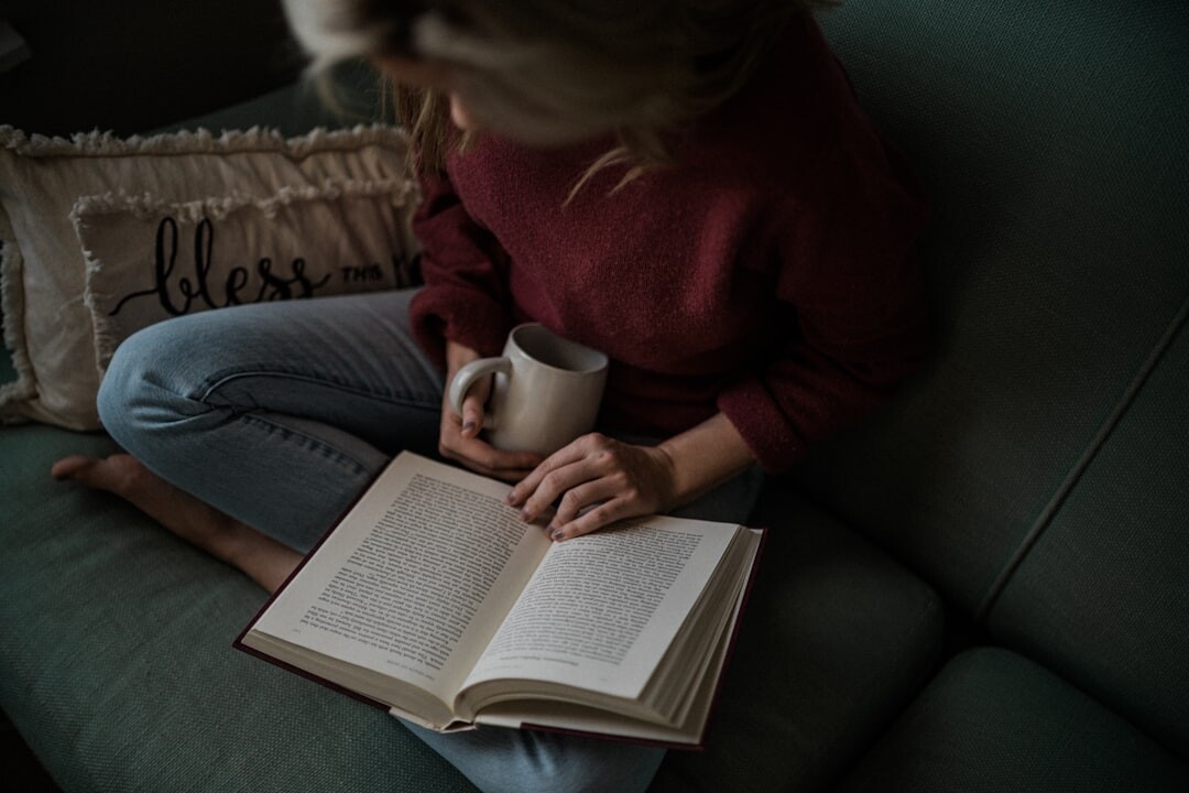 person reading thriller